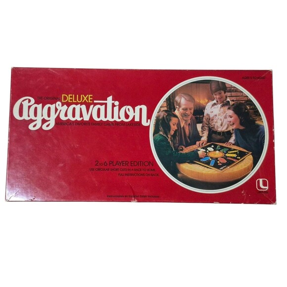 Lakeside Other - The Original Deluxe Aggravation 1977 Vintage Lakeside 2-6 Player Marbles Edition